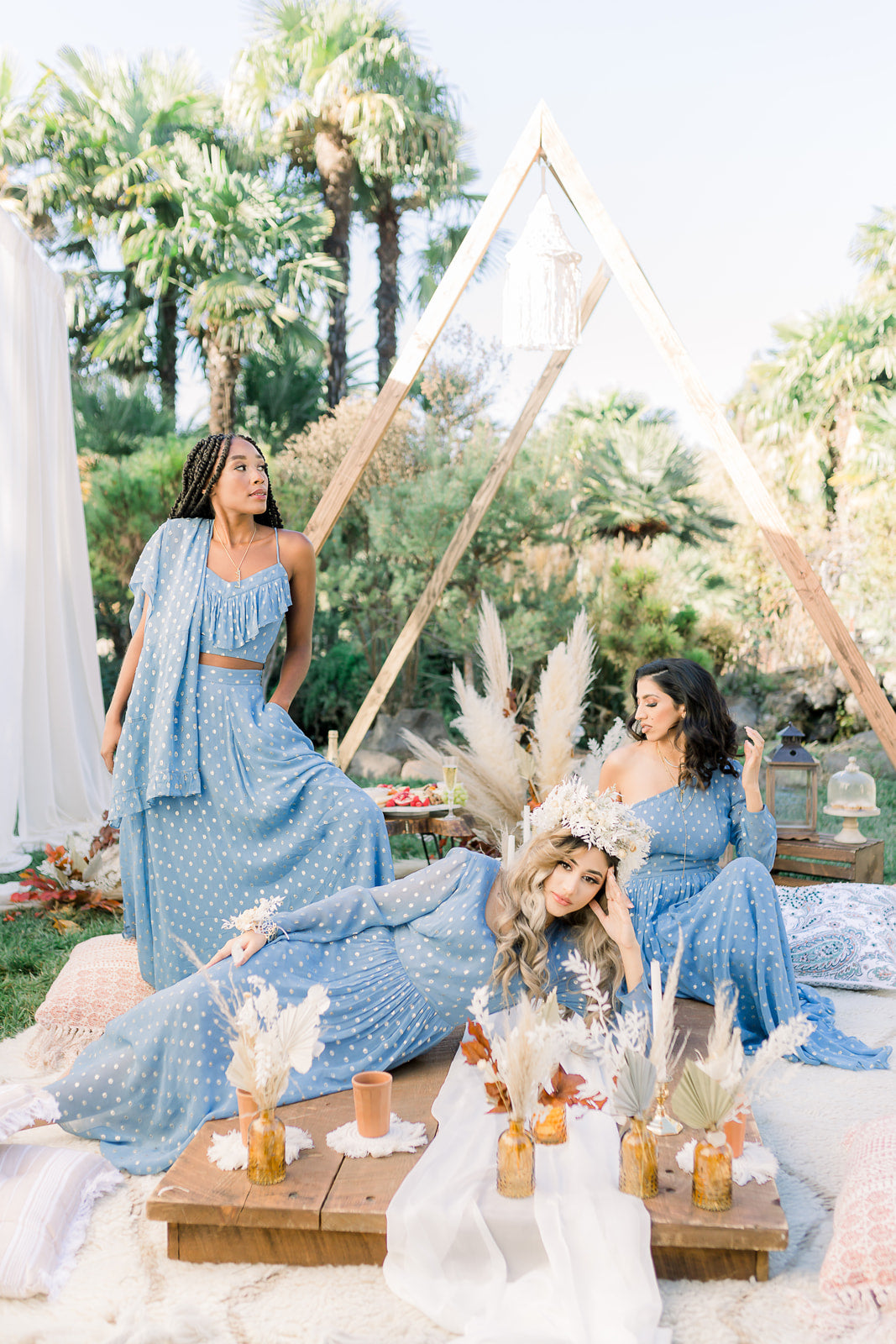 This modest pakistani dress is the easy go-to statement piece that will never go out of style. Silver lurex flows through the soft blue/grey chiffon dress.